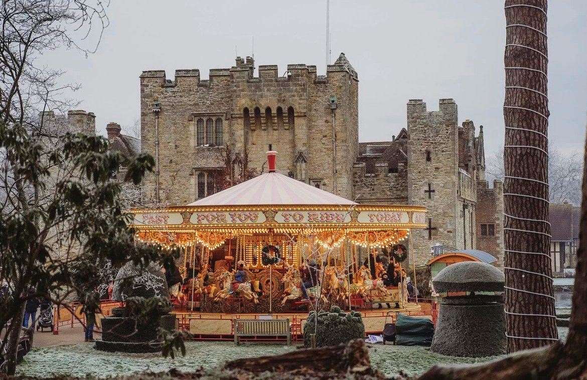 Enjoy the light trail, forest walk, fairground rides and decorated rooms at Hever Castle. Picture: Hever Castle and Gardens