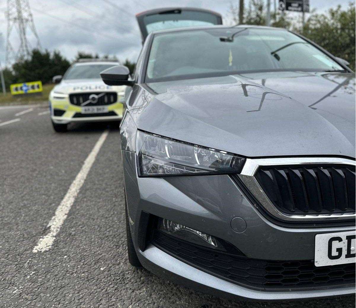 The men were heading towards the Dartford Crossing on the M20. Picture: Kent Police Tactical Operations (KPTacOps)