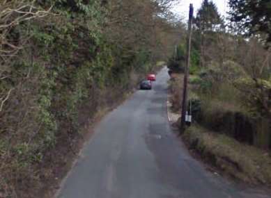 Avril Burr was hit by a car in Pilgrims Way, Otford. Picture: Google.