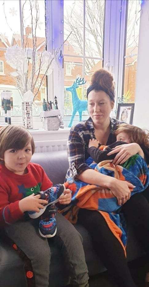Ronan, his mum Toni, and brother Odin. Picture: Toni Finch
