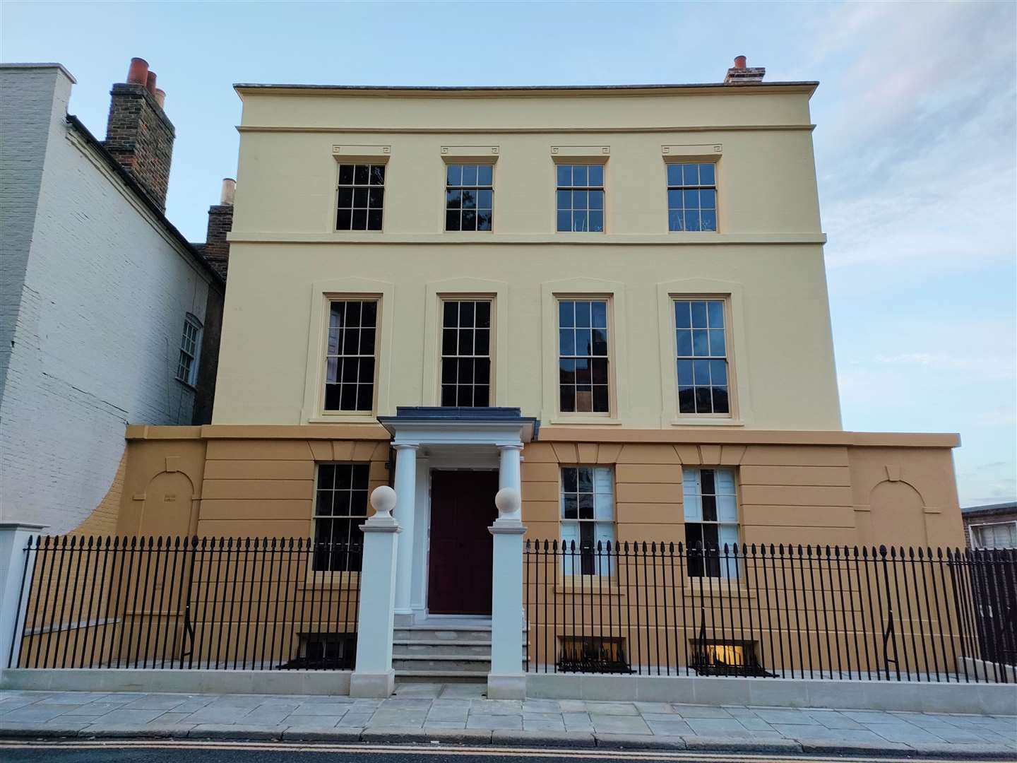 The front of Chatham House has been restored