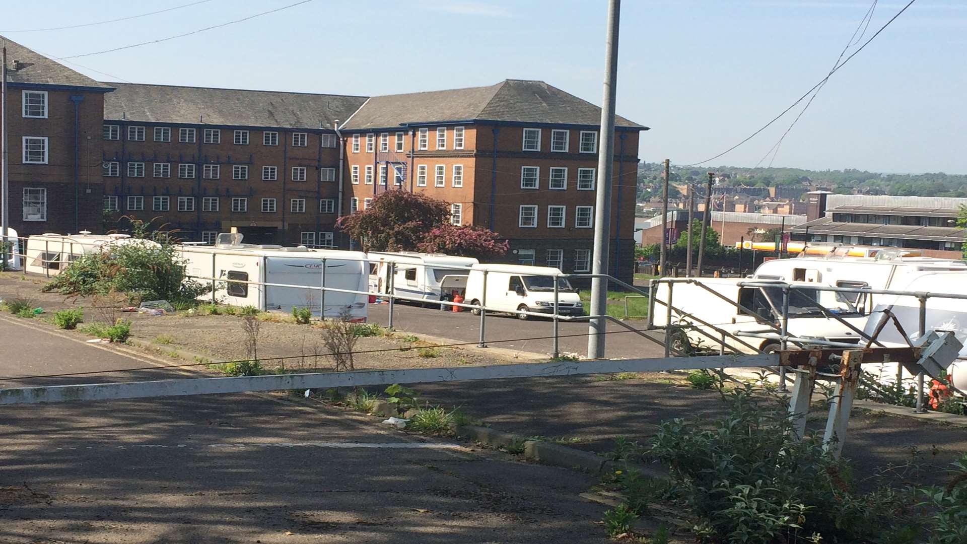 Gypsies have moved into Kitchener Barracks in Dock Road, Chatham
