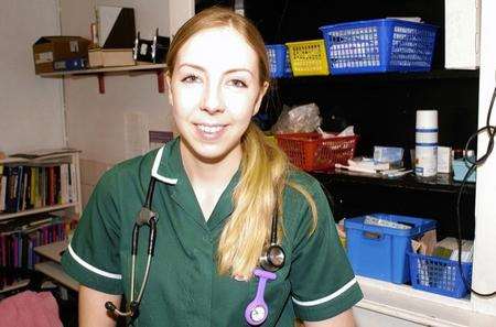 Veterinary Nurse Amy Everden, of Parrock Street veterinary surgery in Gravesend.