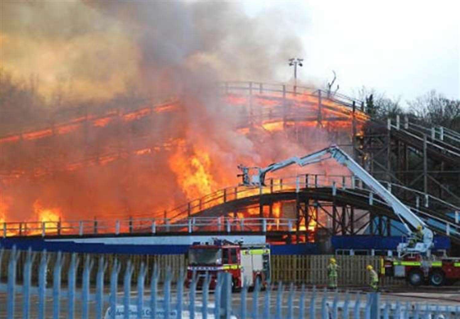 The Scenic Railway goes up in smoke in 2008