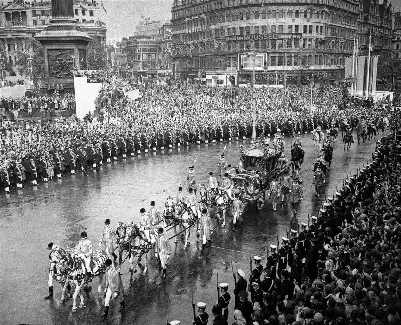 Crowds are expected to exceed those who came for the Queen's Coronation in 1952. Picture: PA.