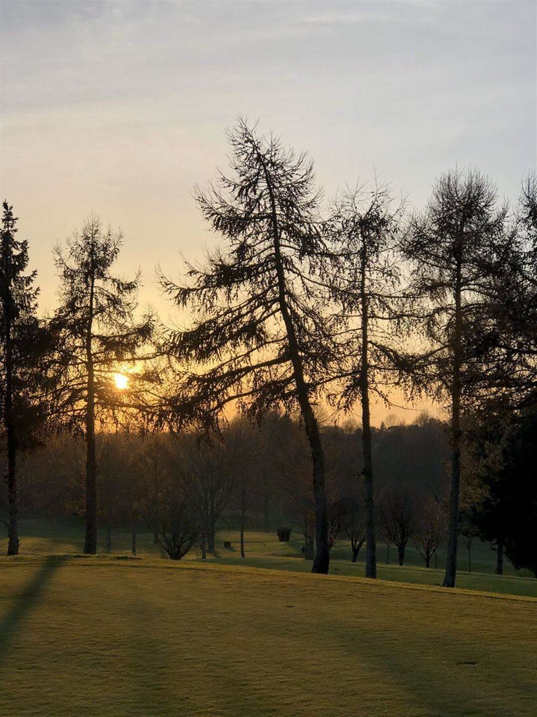 The setting sun at Sittingbourne & Milton Regis Golf Club on Monday night, taken by club professional Chris Weston (32273134)