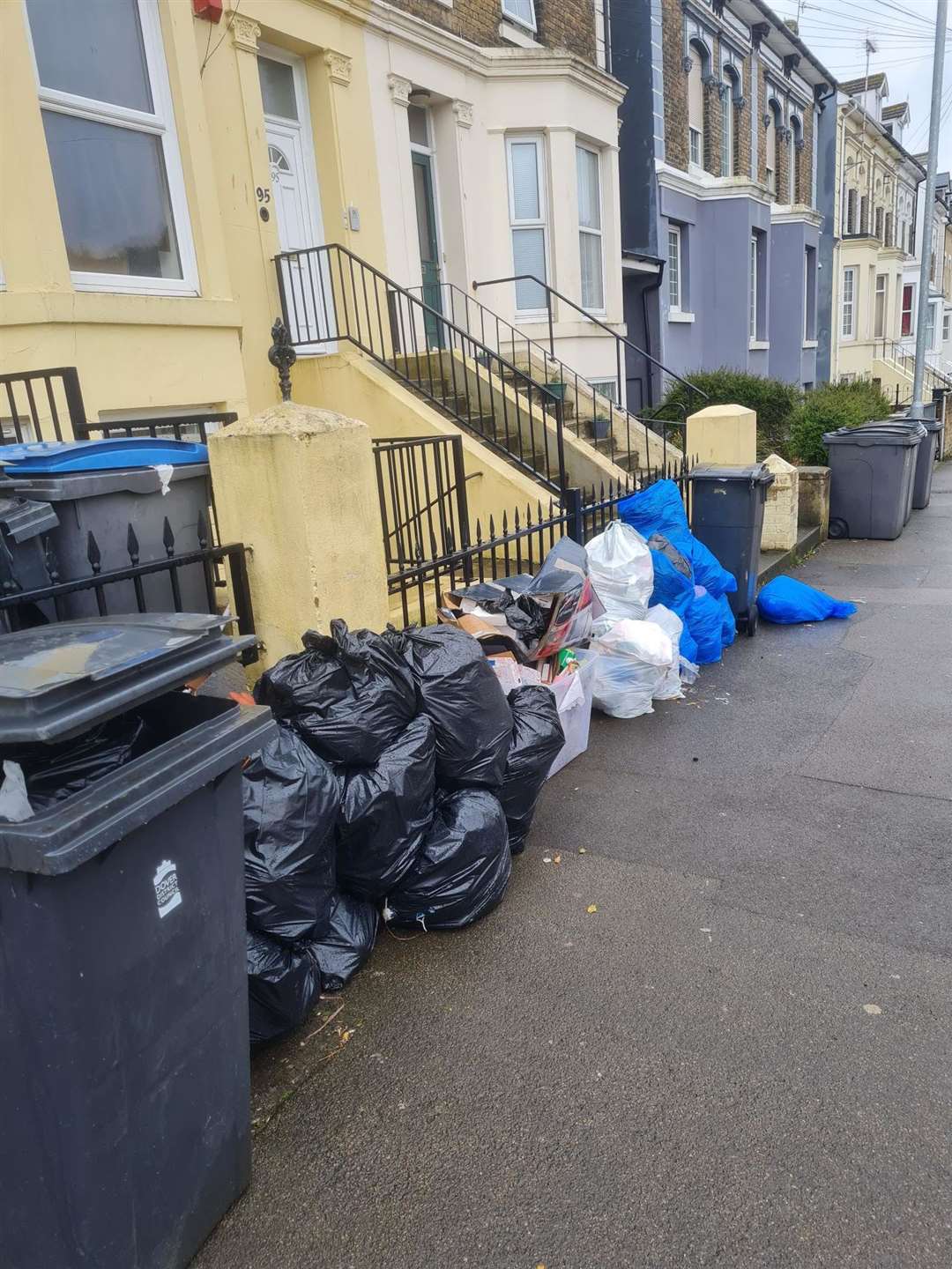 Communal bins were a problem. Here were 26 bags of uncollected rubbish. Picture: Lisa Ibrahim