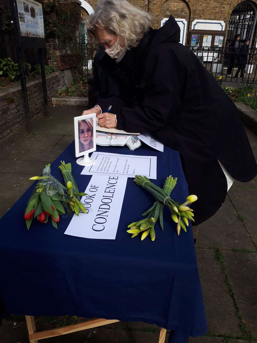 The signing of the book of condolences. Picture: Susan Carlyle