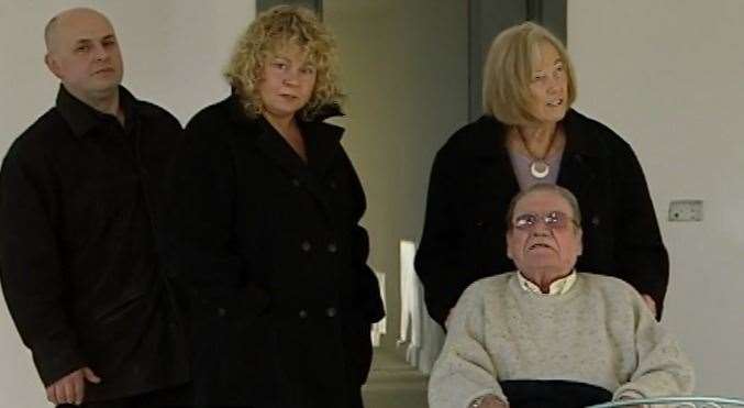 From left to right, Paul and wife Jo, with Bill and Jean Letley. Picture: Channel 4