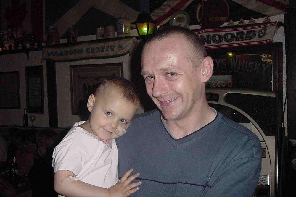 Four-year-old Chloe Wright with father Darren