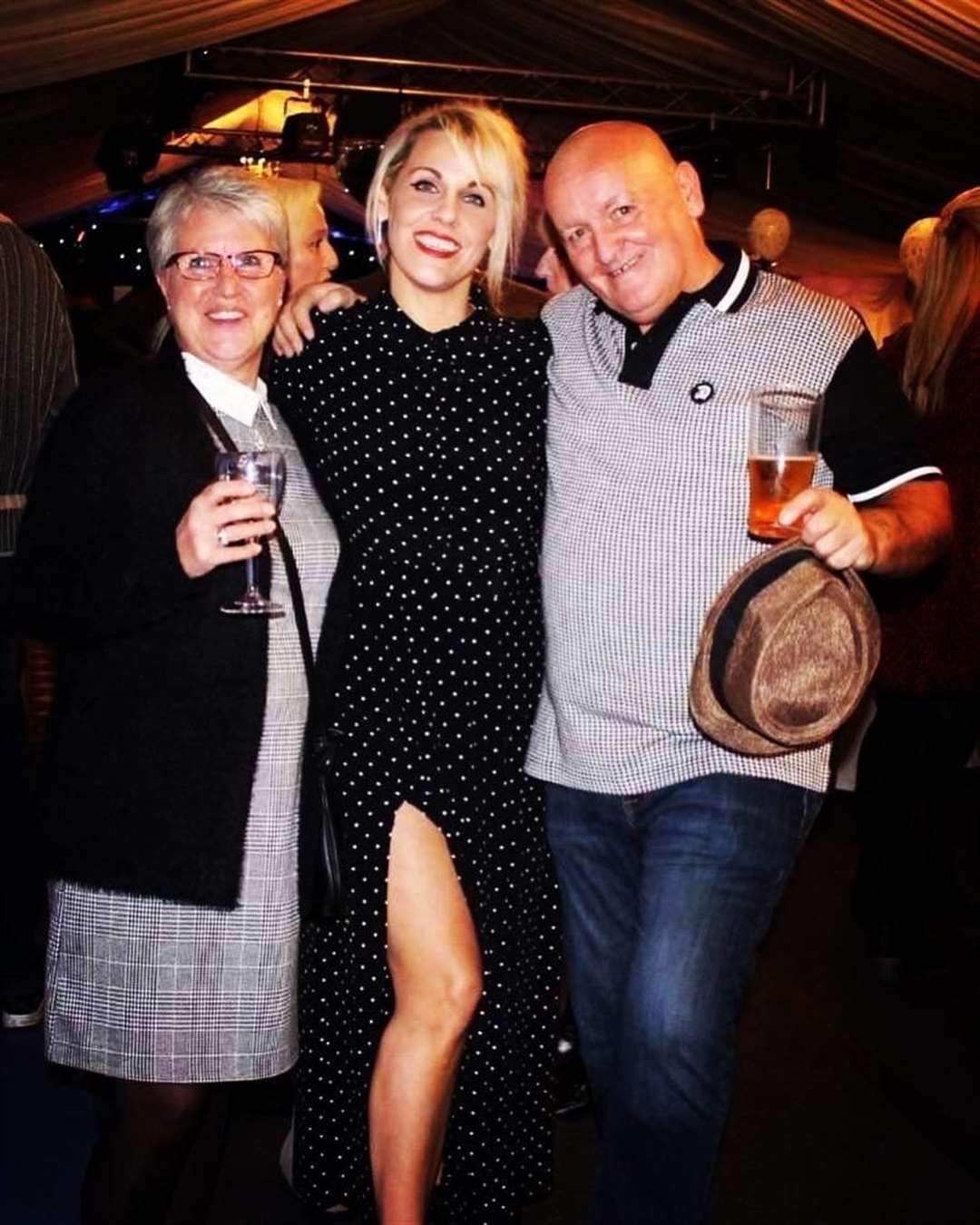 Andy Betts with wife Lesley and daughter Laura