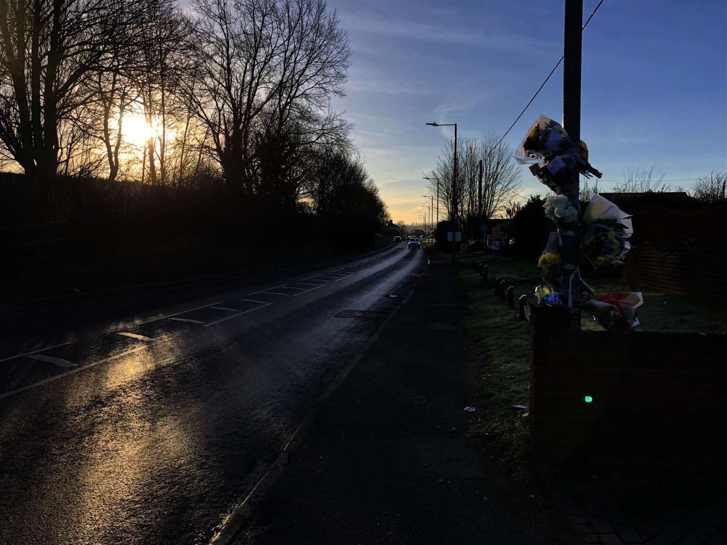 Tributes were left at the scene of the incident where Paul Pratt died. (1248697)