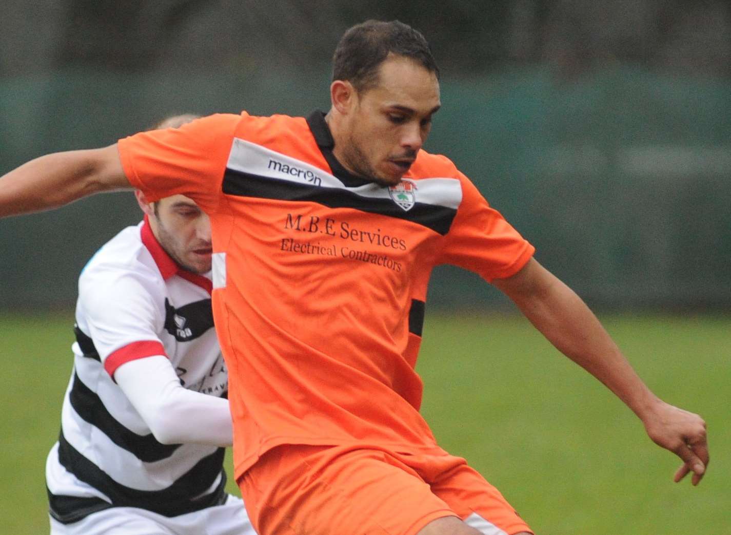 Danny Grant playing for Lordswood in December last year