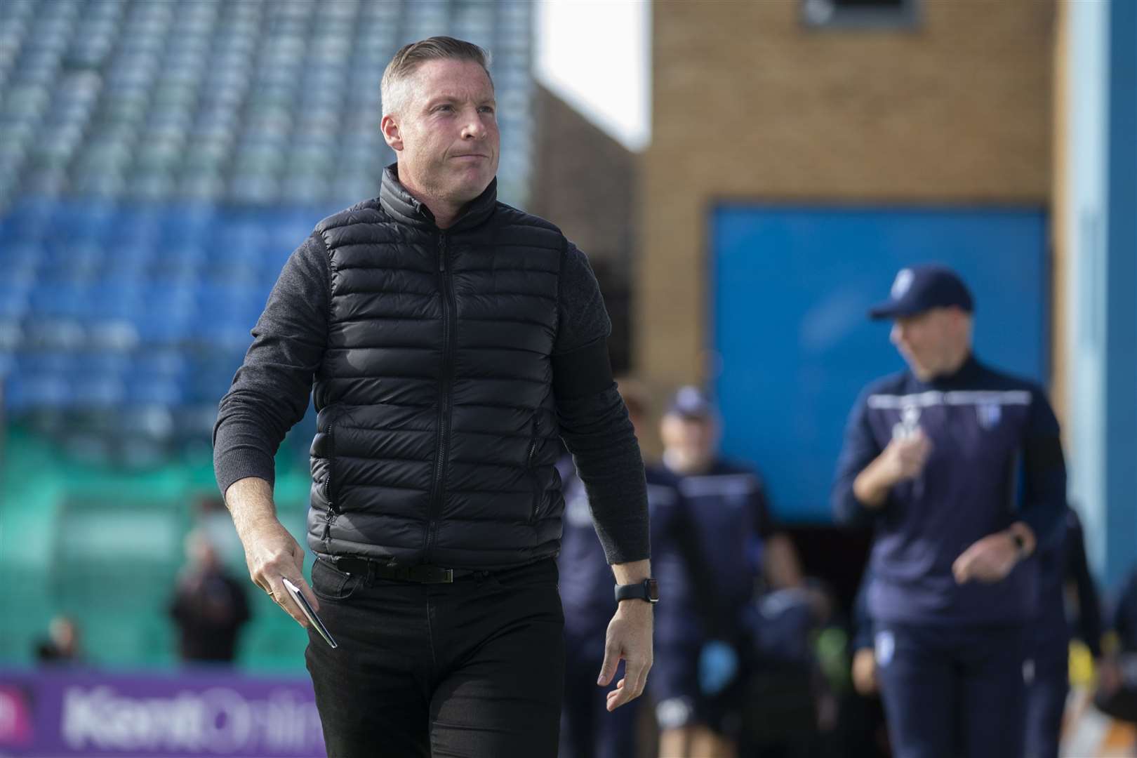 Gillingham manager Neil Harris watches his side fail to score again Picture: KPI