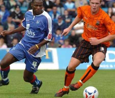 Simon King in action against Gillingham in a pre-season game two years ago. Picture: GRANT FALVEY