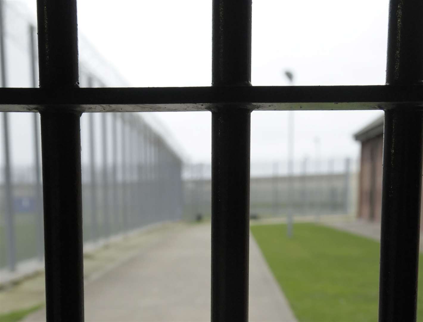 A view through the bars at HMP Swaleside on the Isle of Sheppey
