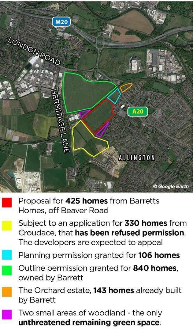 Development sites close to the London Road Park and Ride