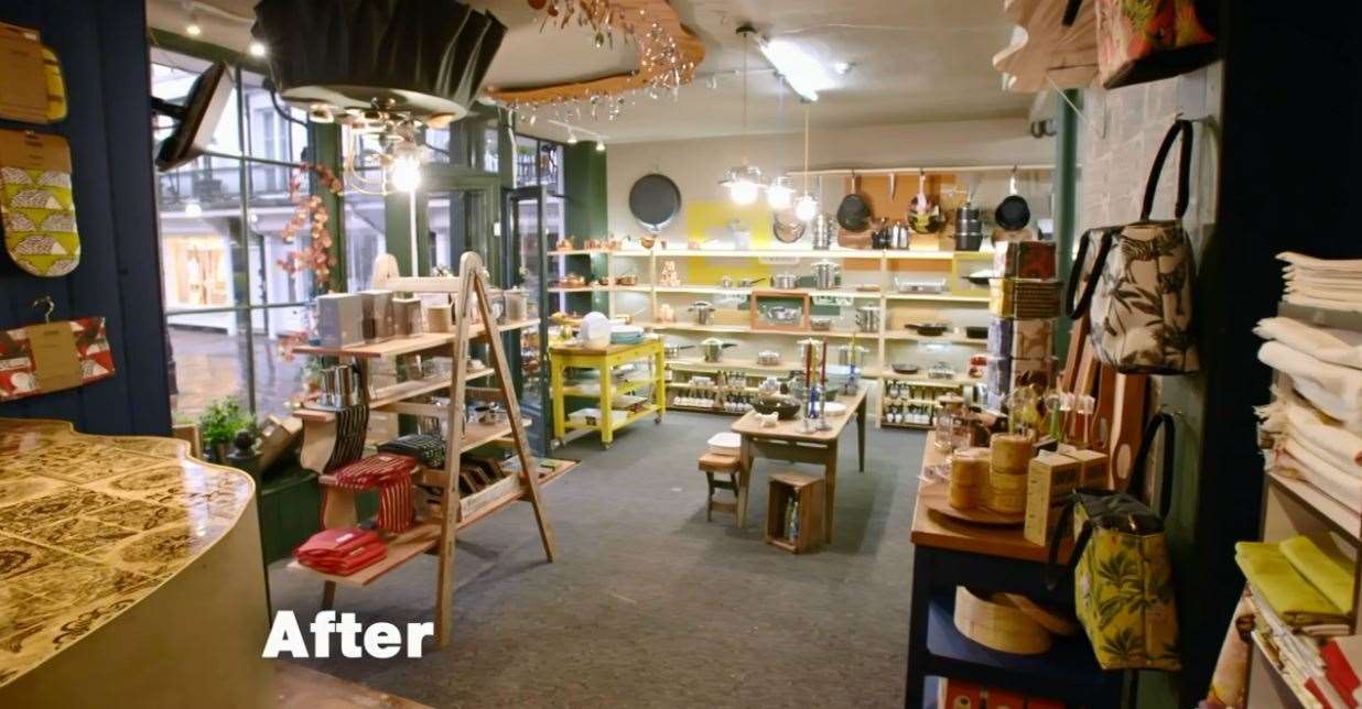 Kitchen-wear shop Trevor Mottram after the re-design on Interior Design Masters. Picture: BBC