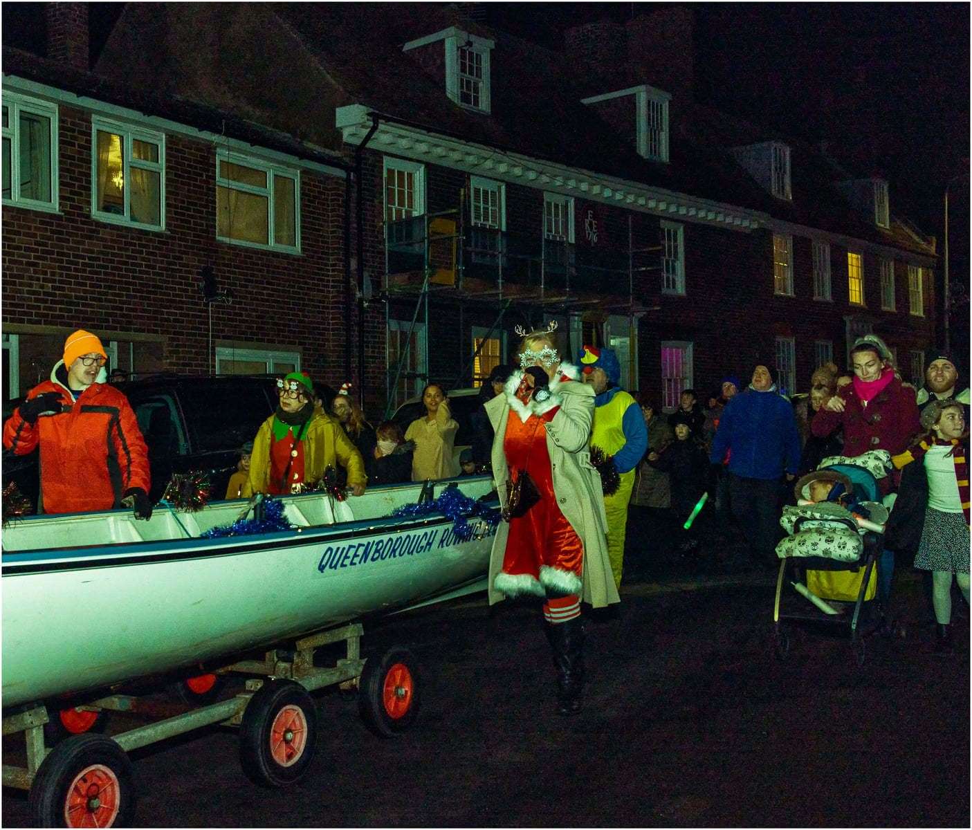 Avast! Members of the Queenborough Rowing Club took part in the town's lantern parade. Picture: Henry Slack