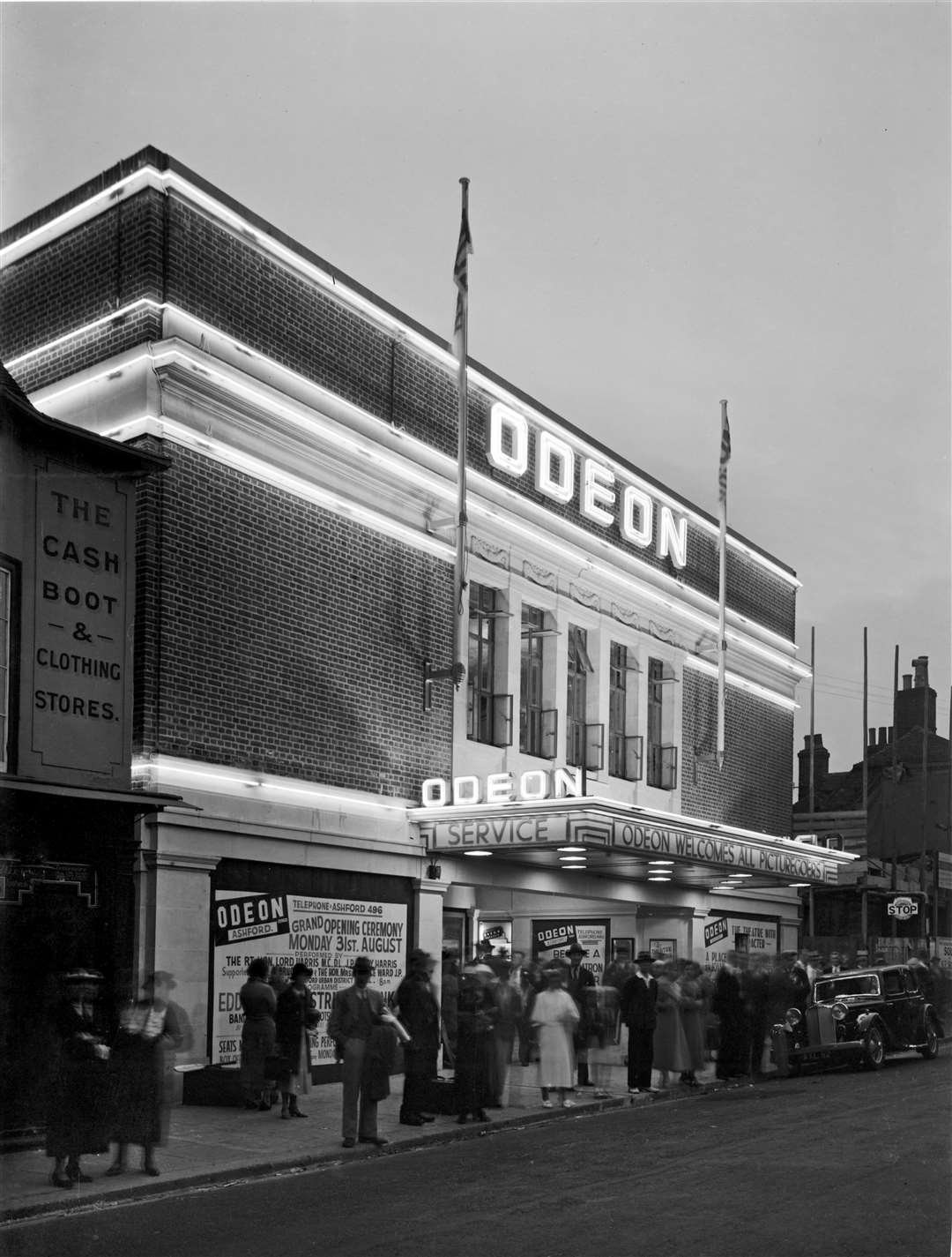 The opening night of the Odeon Cinema, in the Lower High Street, Ashford in 1936