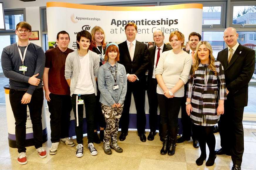 Treasury Minister Danny Alexander visits Mid Kent College's Maidstone campus