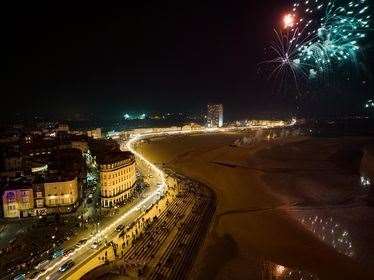 A huge firework display took place in Margate for filming of the Sam Mendes feature film. Picture: Alex Wilder