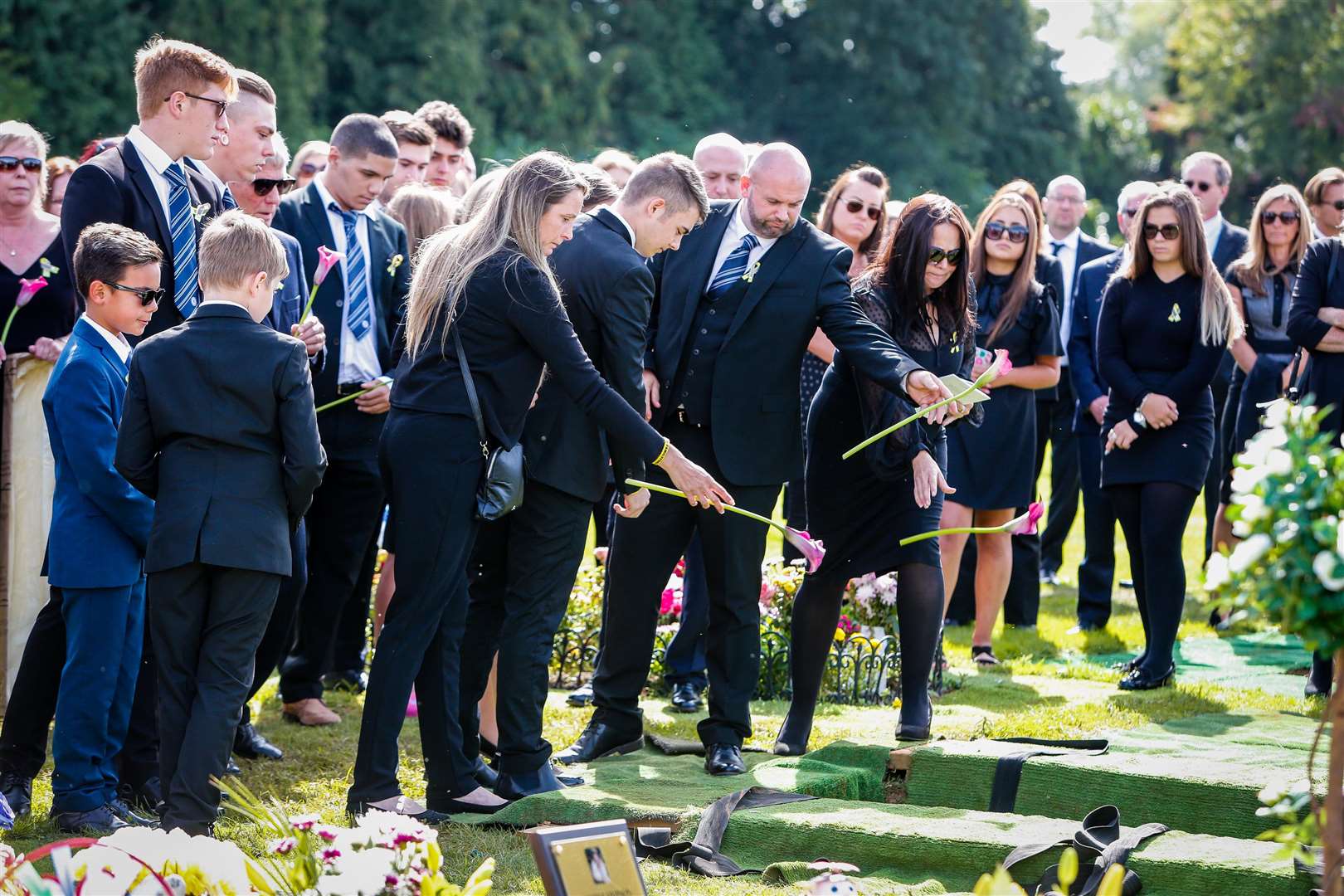 Jayden Powell is laid to rest at Maidstone Cemetery. Picture: Matthew Walker