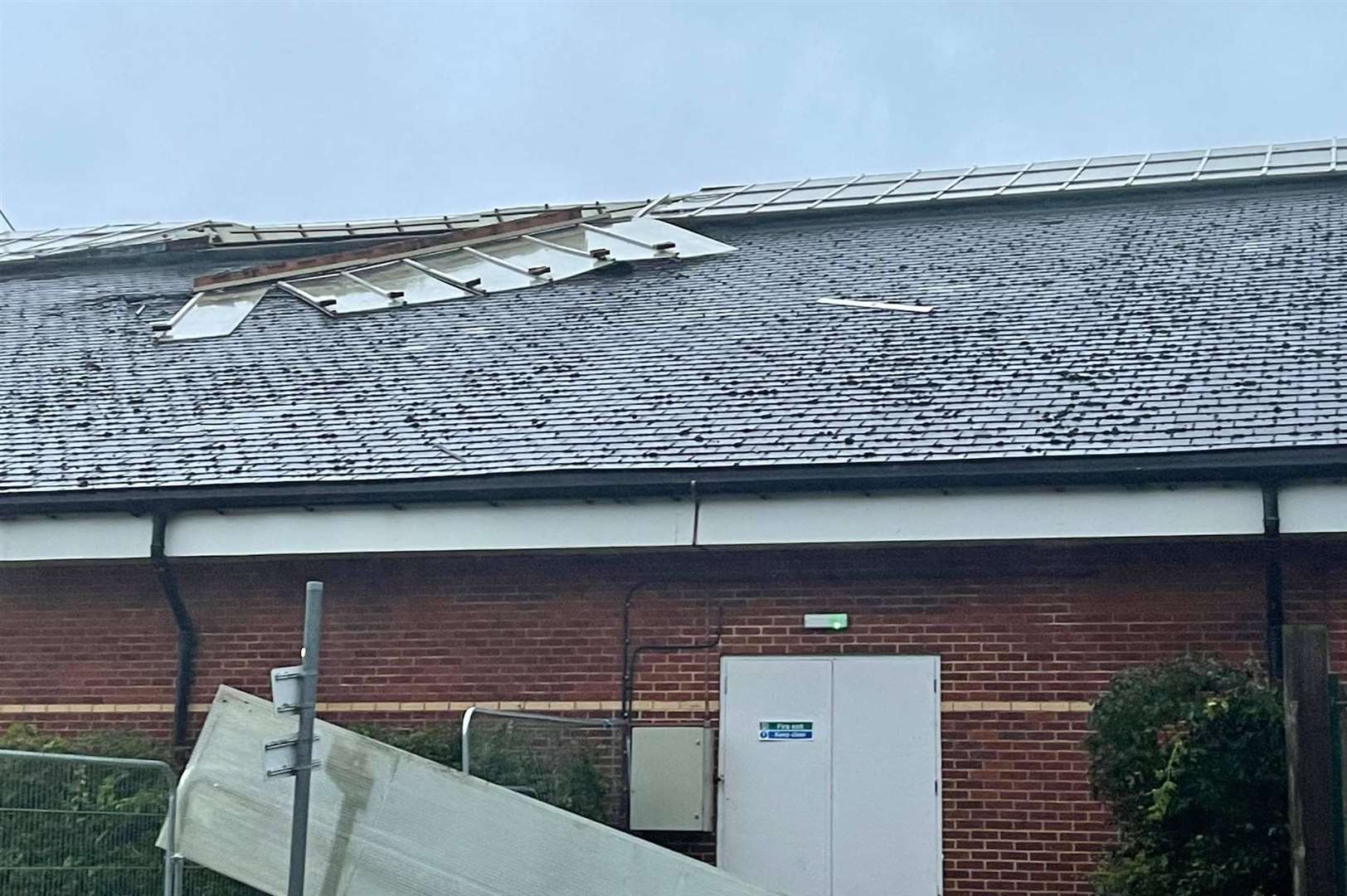 Storms caused severe damage to the roof last year. Photo: Tenterden Leisure Centre