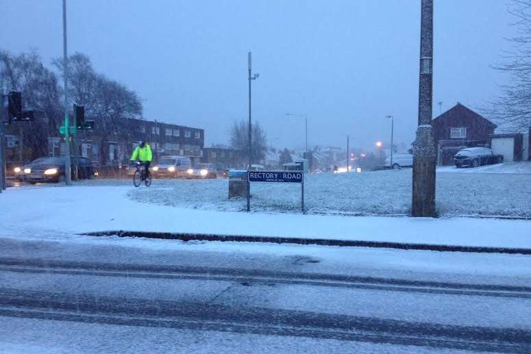 The snow hit Sittingbourne this week. Picture: James Black.