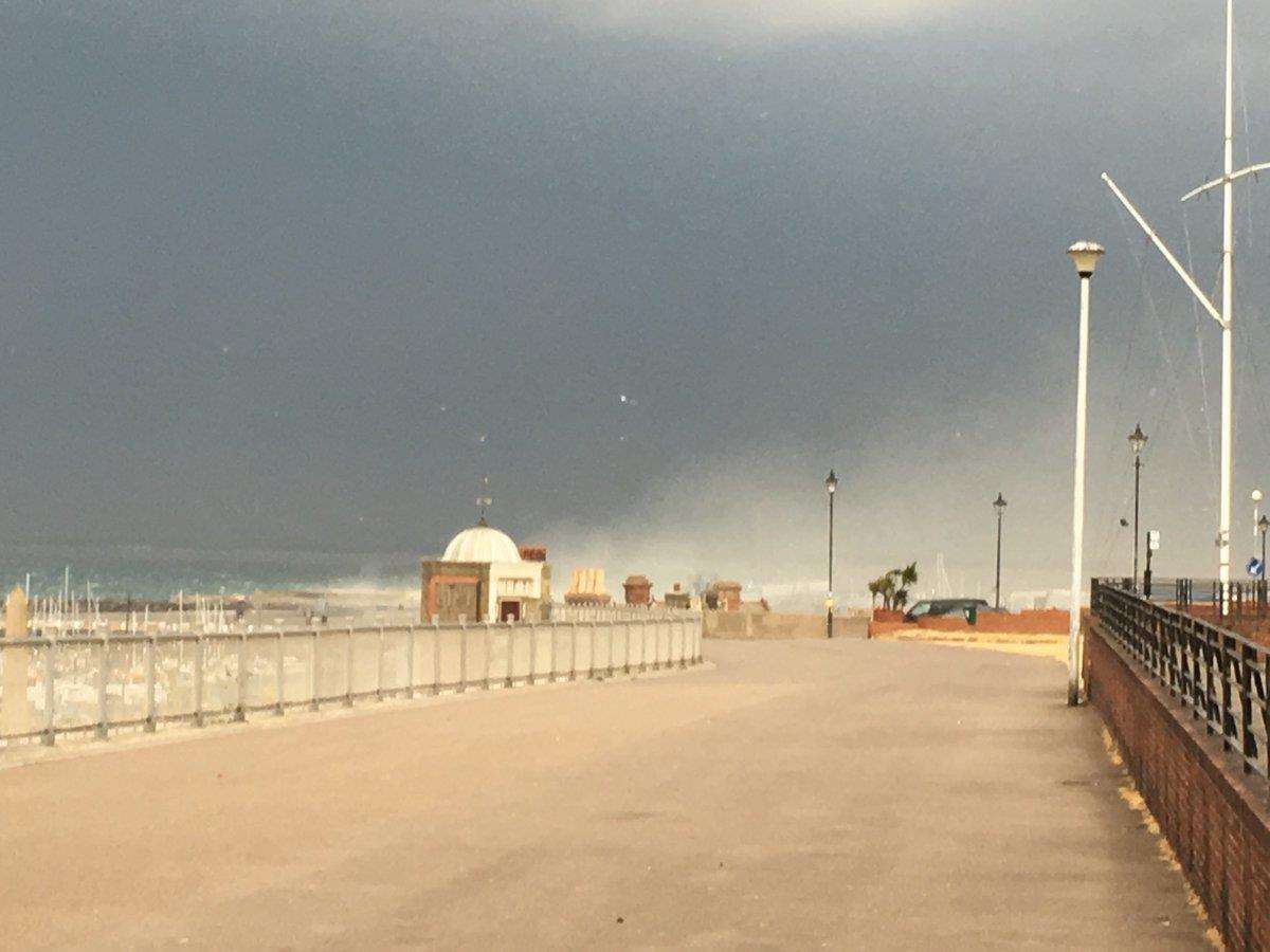 Stormy weather on Ramsgate seafront. Picture: Daisy Kartreiber