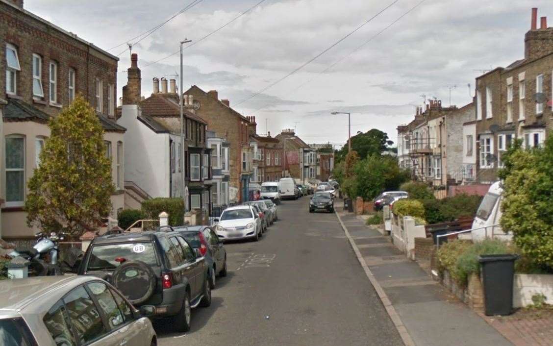 Karsten Holmes was punched at a flat in Dane Road, Cliftonville Pic: Google