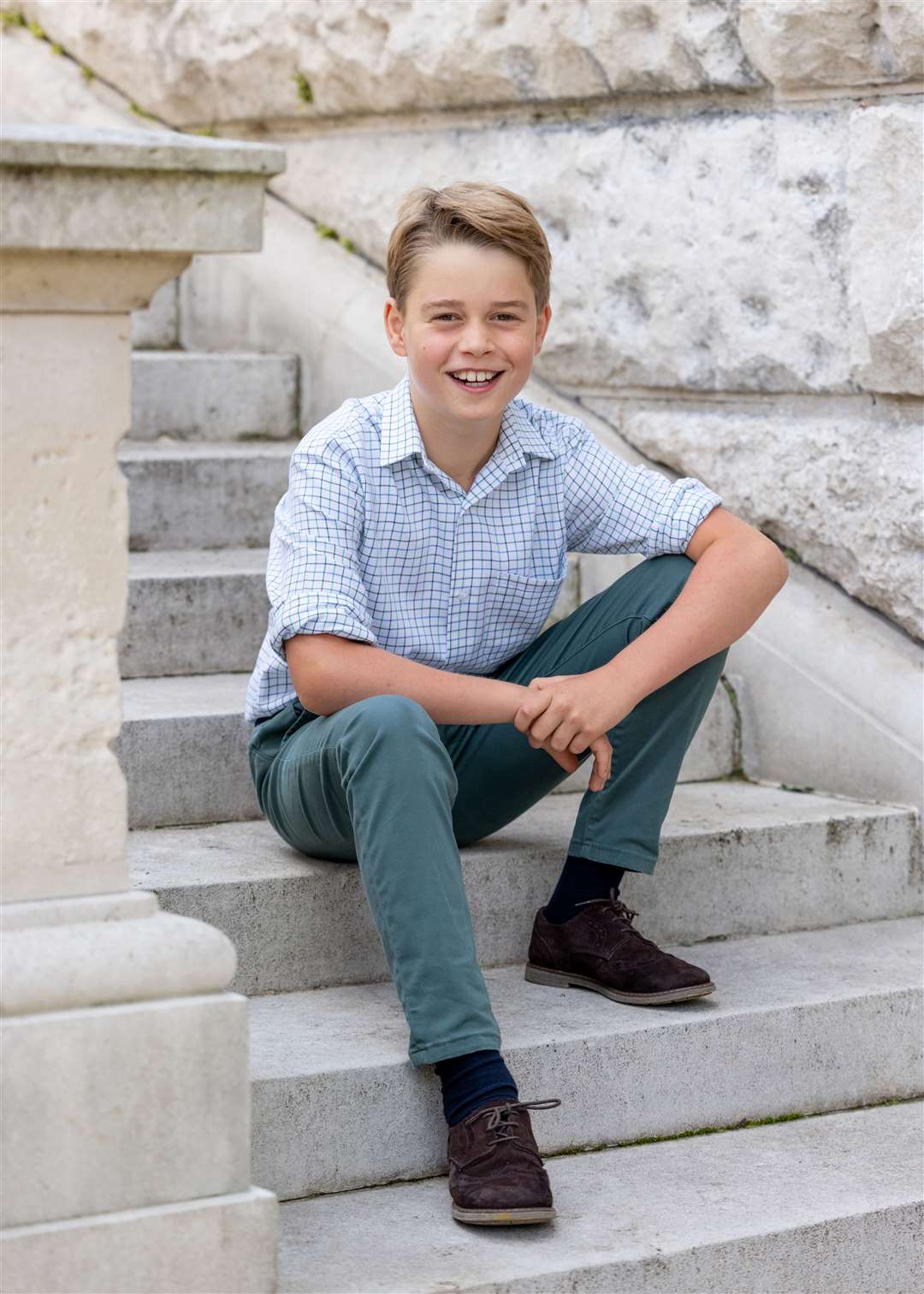 Prince George was photographed at Windsor (Millie Pilkington/Kensington Palace/PA)