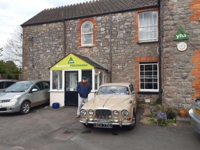 Rob and his classic car in Cheddar. Picture: Jennifer Farrow