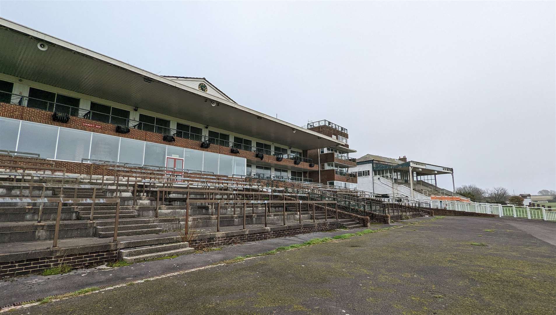 The stands at the former racecourse will be torn down to make way for the Otterpool Park garden town