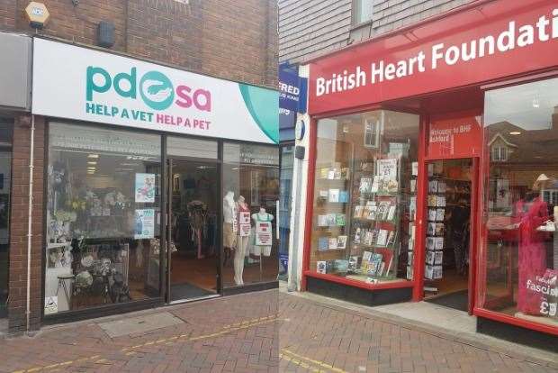 PDSA and The British Heart Foundation were targeted