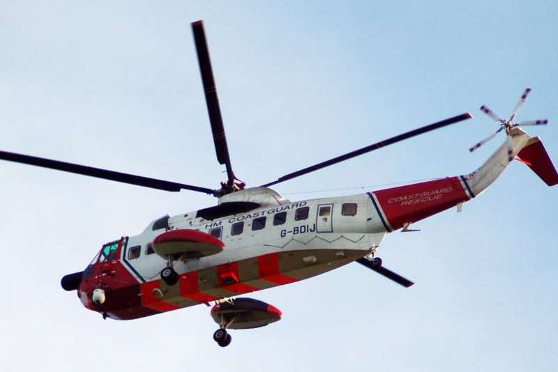 Search and rescue helicopter was used in the rescue.