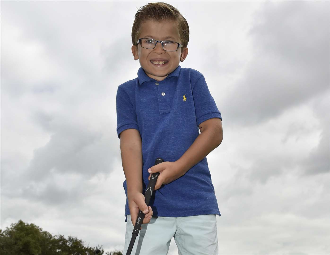 Ethan taking part in a charity day held at Chestfield Golf Club