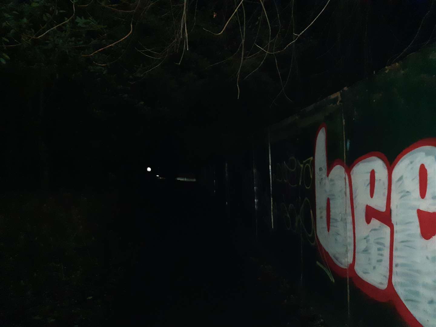 Only the graffiti shows up at night