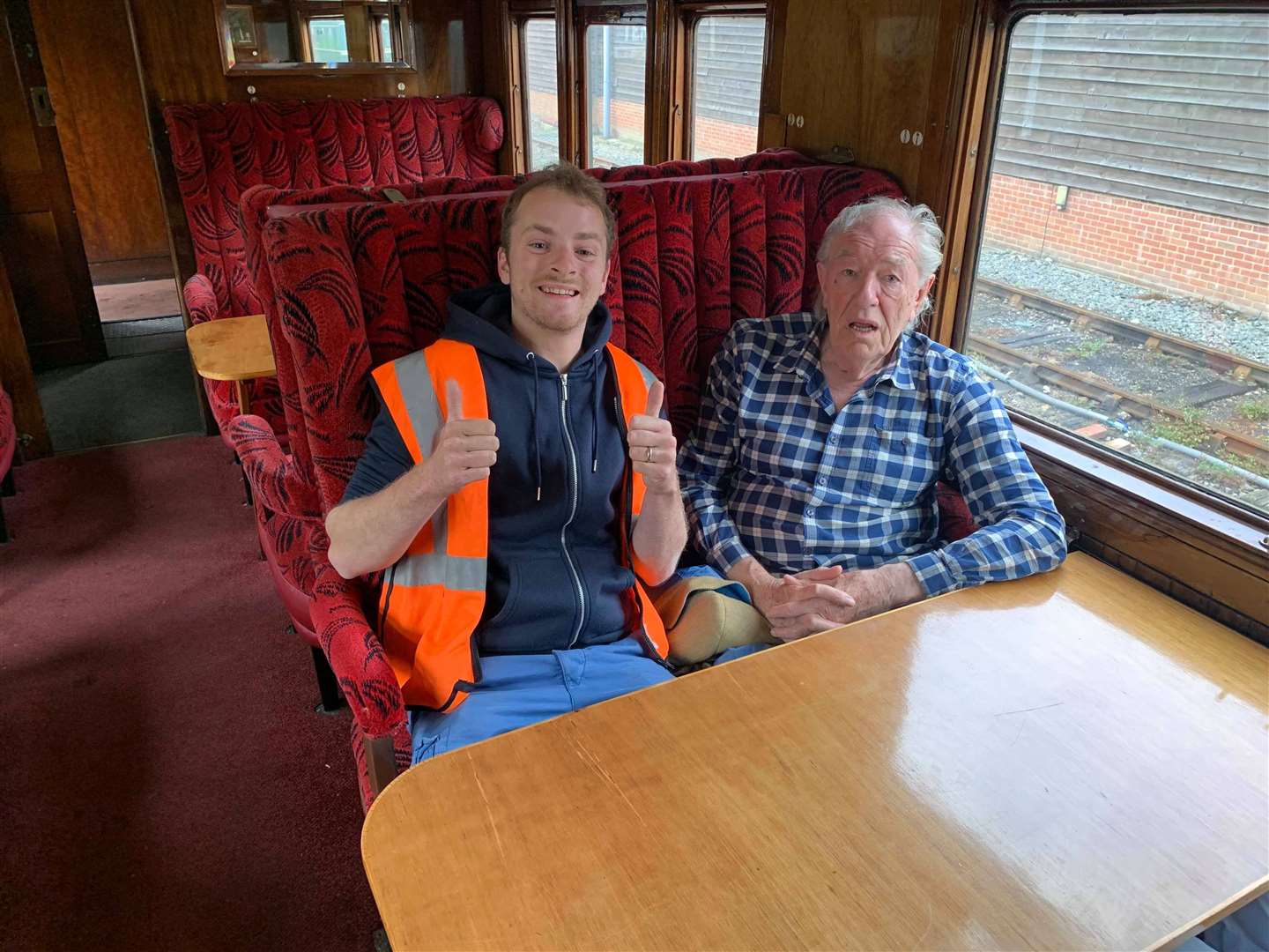 Michael Gambon enjoyed his train journey from Tenterden