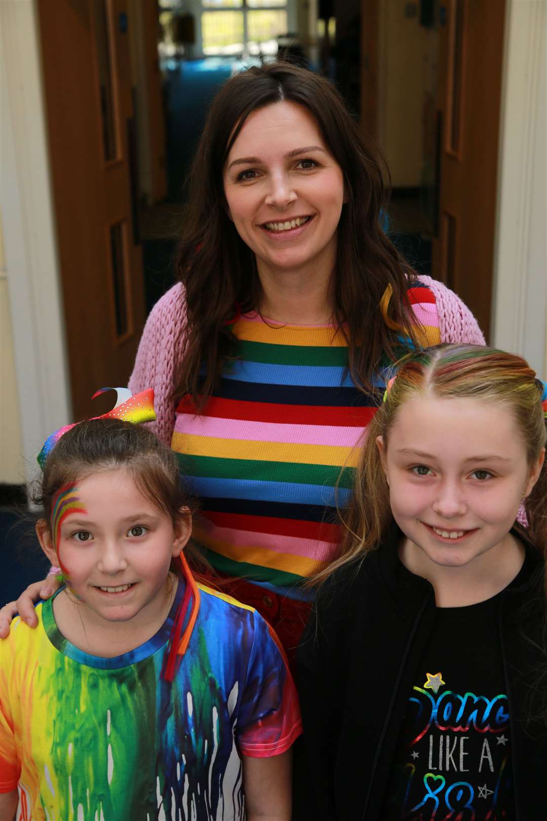 The momentos were given to pupils on Rainbow Day, when everyone dressed in colourful clothes