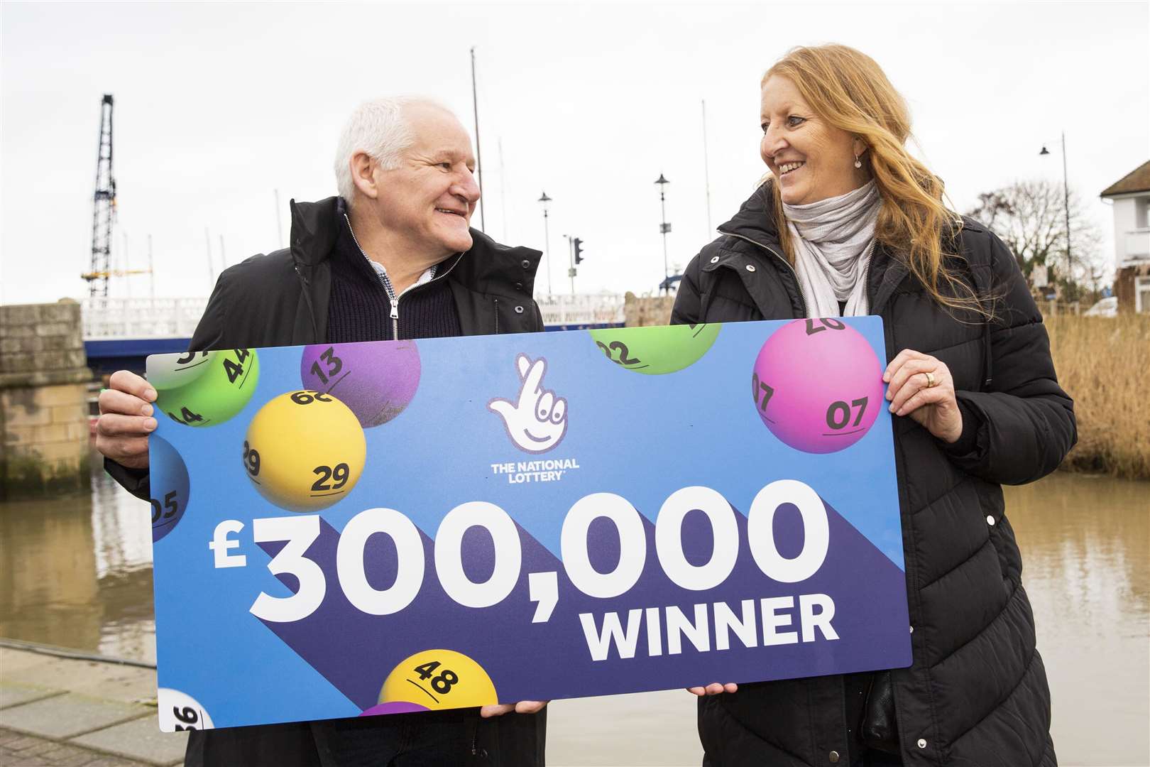 The couple 'burst into tears' after discovering they had won. Picture: James Robinson/Camelot