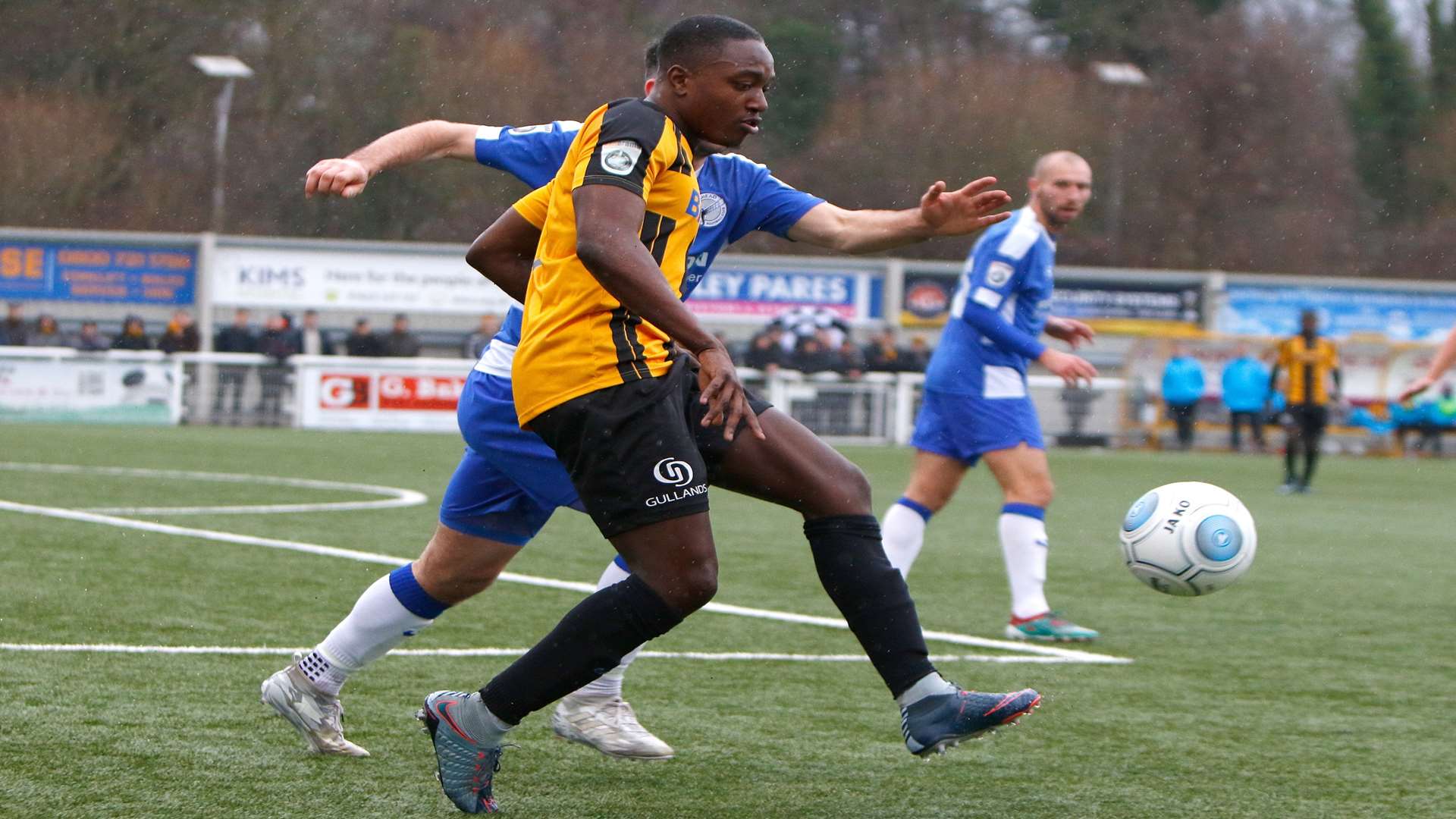Jamar Loza in the thick of the action Picture: Andy Jones