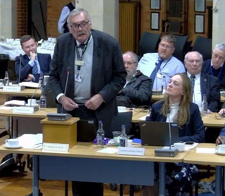 Tory leader Cllr Adrian Gulvin opposed the wording of the motion