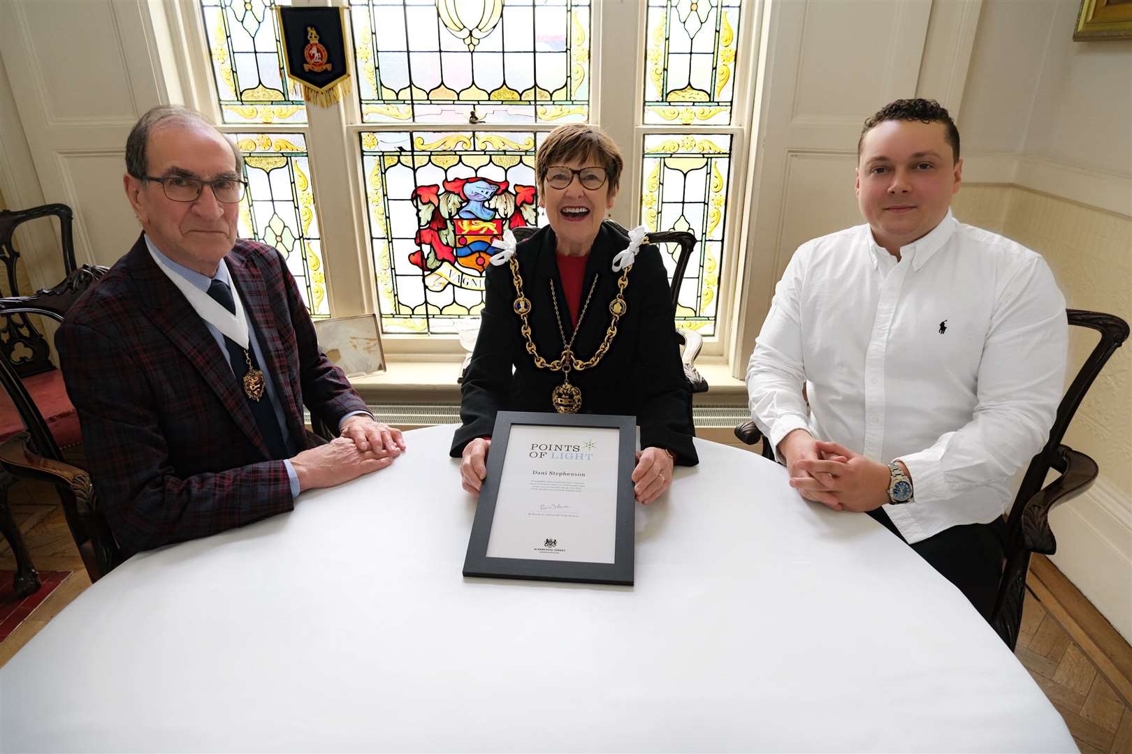 The Mayor’s Consort, Mr Peter Gooch, The Mayor of Maidstone, Cllr Fay Gooch and Dani StephensonPhotographer, Peter Cooper, Maidstone Borough Council