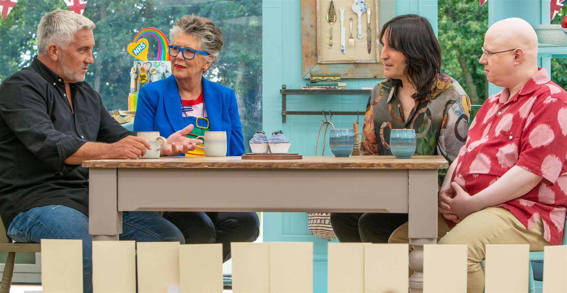 Bake off is back tonight, with judges Paul Hollywood and Prue Leith as well as presenters Noel Fielding and Matt Lucas. Picture: PA Photo/ Channel 4 Television