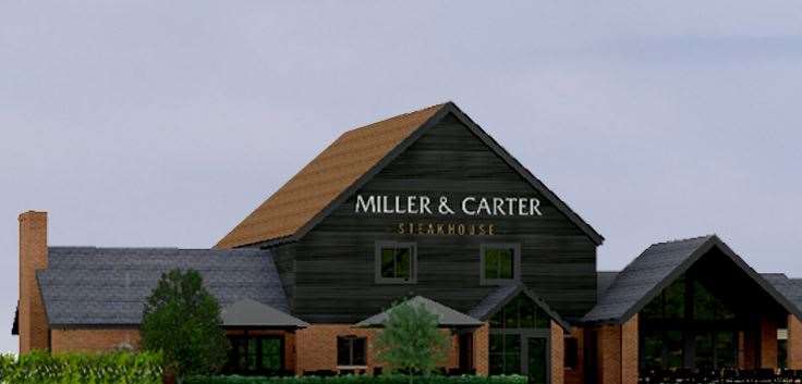 How the 170-seat Miller & Carter steakhouse was set to look before the deal fell through