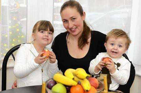 Ellen Smith is starting a slimming club, with healthy eating and exercise, for children. She is pictured with her kids Abigail, 4, and Joe, 18mths.
