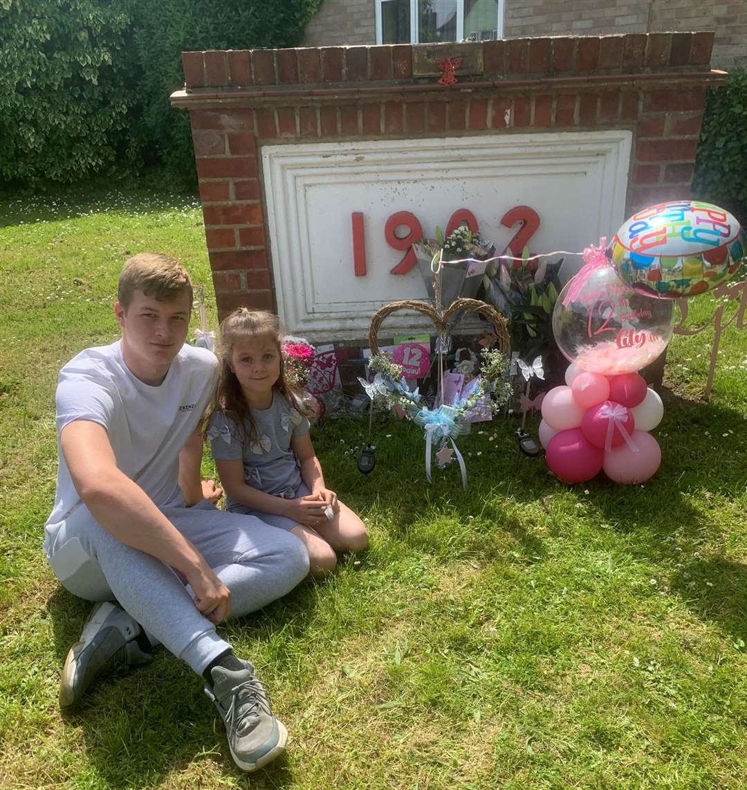 Lily Lockwood's brother Taylor, 16 and sister Courtney, seven, remember her on her birthday on May 28