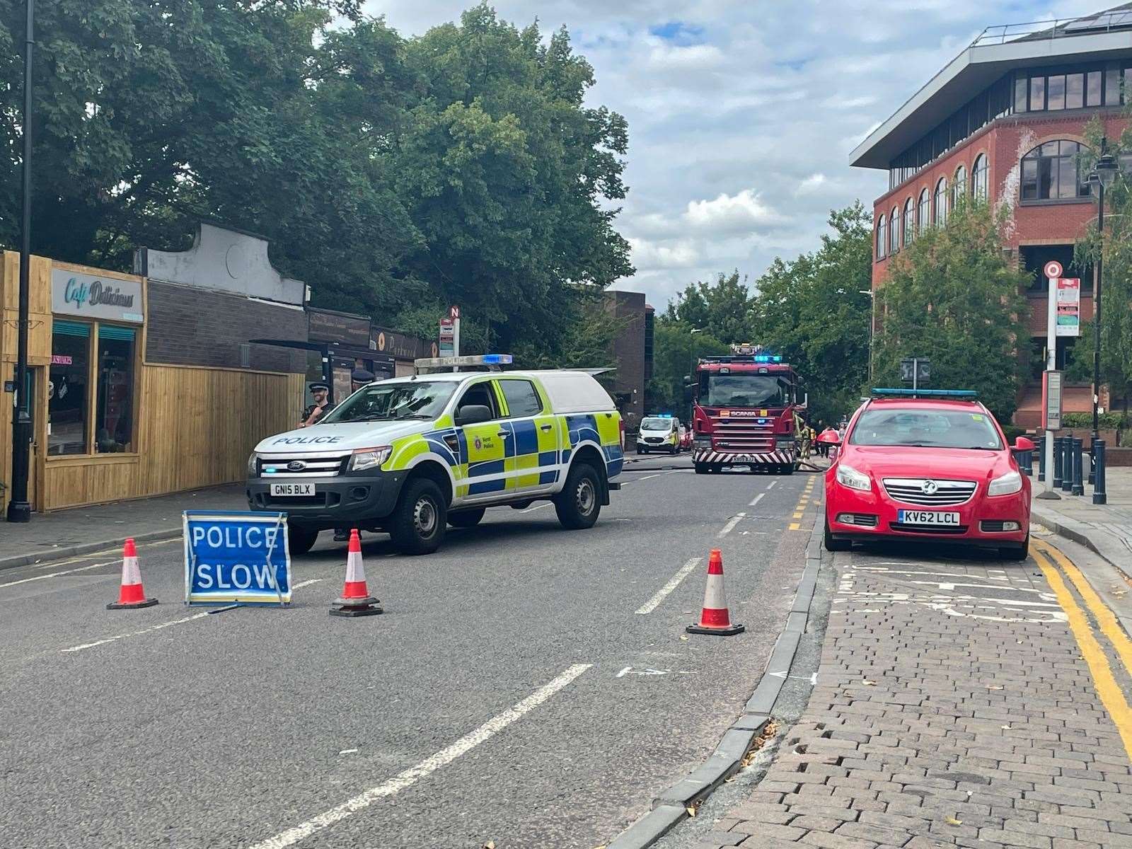 Sandling Road in Maidstone was closed for hours