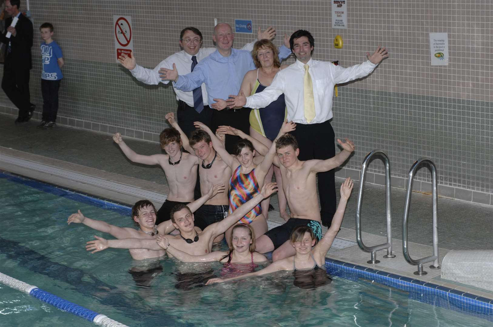 Splashes hosted the official launch of a free swimming for U16s and Over 60s in 2009